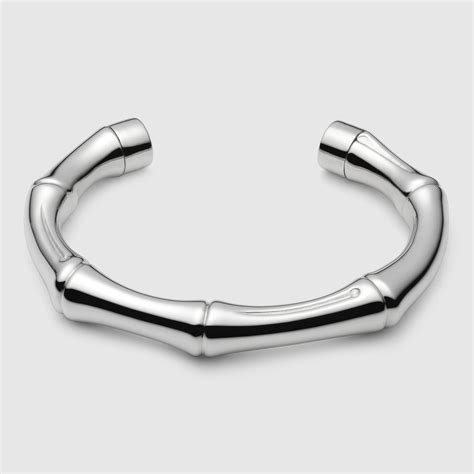 gucci silver bamboo bracelet